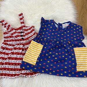 Hanna Andersson Romper and Peplum Top Bundle